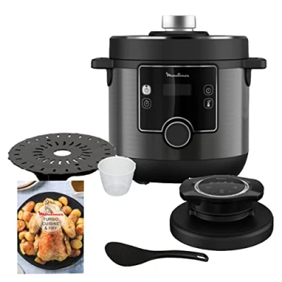 Afbeelding van Moulinex Cuisine &amp; Fry CE778810 Multicooker Air fryer Sous Vide kookpan 7.6 liter 1.45 kW zwart