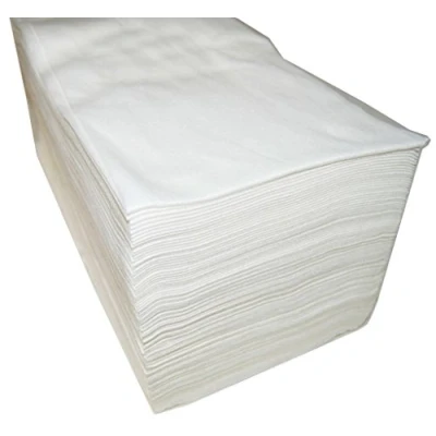 Afbeelding van Wegwerphanddoeken, van vliesstof, 40 x 80 cm, 100 stuks, voor kappers, cosmeticastudio, wit