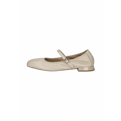 Afbeelding van Caprice Ballerina&#039;s met enkelbandjes, Dames, Maat: 39, Ecru perl deer Leer