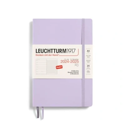 Afbeelding van Leuchtturm1917 weekplanner + notities agenda 18 maanden 2024 2025 softcover A5 lilac