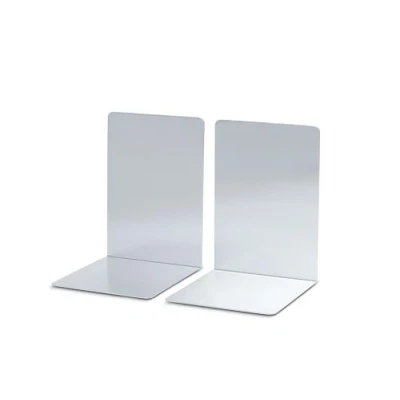 Afbeelding van Boekensteun MAUL aluminium 16x15x21cm set 2 zilver