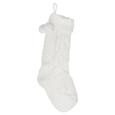 Afbeelding van Ginger Ray Kerstsok crèmekleurig geknoopt 45 cm x 20