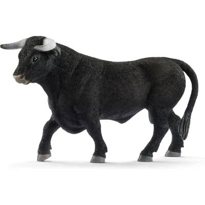 Afbeelding van Schleich farm world zwarte stier 14 cm