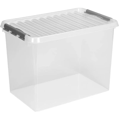 Afbeelding van Sunware Q Line Opbergbox 72 Liter Transparant Metaal Opbergboxen &amp; Kratten