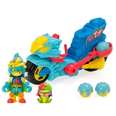 Afbeelding van Superthings Turbo Ice Moto met katapult voor het gooien van ijsballen, inclusief 1 Kazoom Kid en SuperThing