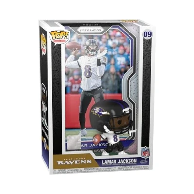 Afbeelding van Funko Pop! Trading Cards: Lamar Jackson NFL Vinyl Figuur om te verzamelen Cadeau idee Officiële Producten Speelgoed voor Kinderen en Volwassenen Sportfans