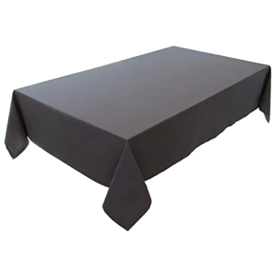 Image de Nappe de table qualité supérieure 100 % coton Collection Konzept, couleur et taille au choix (nappe 150 x cm, gris basalte
