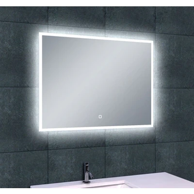 Afbeelding van Wiesbaden Quatro spiegel rechthoek met LED, dimbaar en spiegelverwarming 80 x 60 cm
