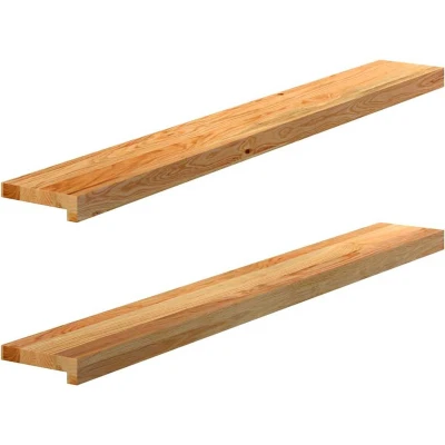 Afbeelding van Vensterbanken 2 st 120x15x2 cm massief eikenhout lichtbruin