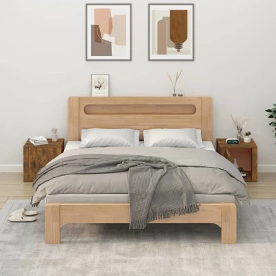 Afbeelding van Nachtkastjes 2 st 50x39x47 cm gerookt eikenkleurig