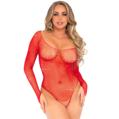 Afbeelding van Leg Avenue Body Strass Rood