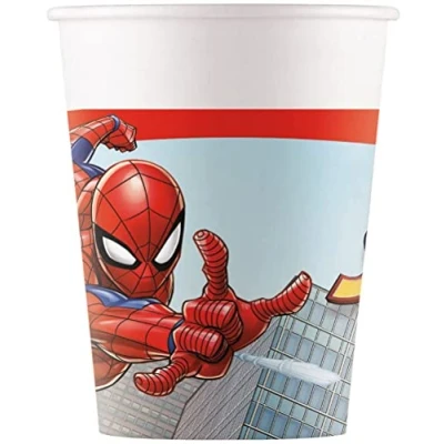 Image de Gobelet Spiderman papier Crime Fighter 200ml 8 pièces