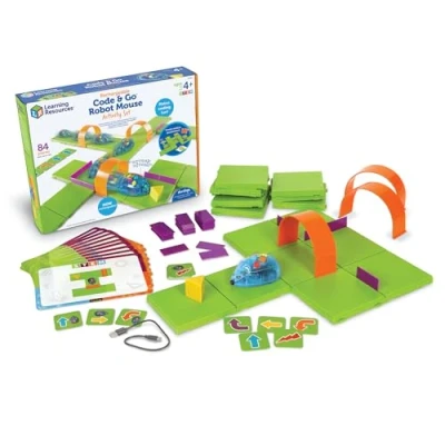Afbeelding van Learning Resources LER2872 Code &amp; Go oplaadbare muis, speelgoed voor meisjes van 4 jaar, interactieve programmeerbare robot zonder scherm, meerkleurig (LER2872)