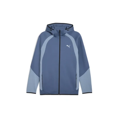 Afbeelding van Puma Evostripe Hoodie Sweater met rits, Heren, Maat: XL, Dark indigo