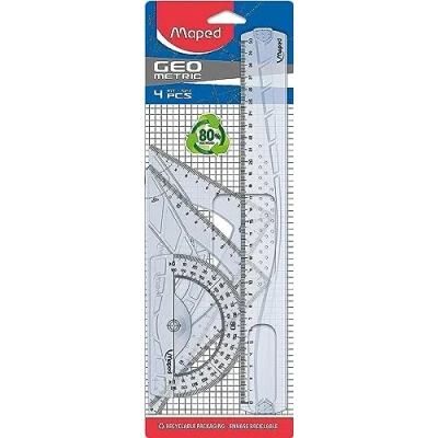 Afbeelding van Maped geometric tekenset rechtshandig (4 delig)