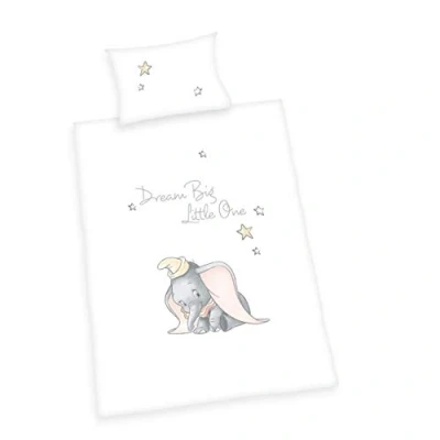 Afbeelding van Herding DISNEY DUMBO peuterbeddengoedset, wendemotief, dekbedovertrek 135 x 100 cm, kussensloop 40 60 katoen/versterkt