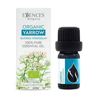 Afbeelding van Essences Bulgaria Biologische Duizendblad Etherische Olie 5 ml 100% Zuiver en Natuurlijk Onverdund Therapeutische Kwaliteit Familieboerderij GMO