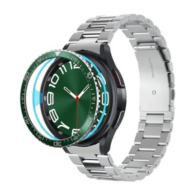 Afbeelding van Spigen Zelfklevend hoesje compatibel met Samsung Galaxy Watch 6 Classic 47 mm (2023), groen