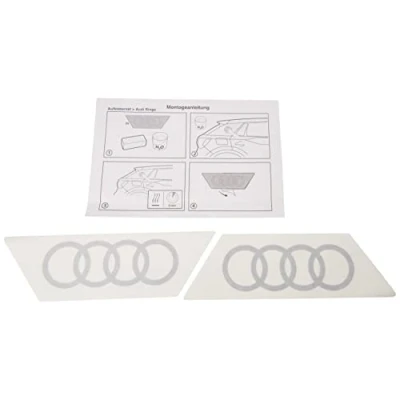 Afbeelding van Audi 6623 originele Q2 embleem sticker ringen decoratieve folie voor de C zuil blad kleur: floretzilver