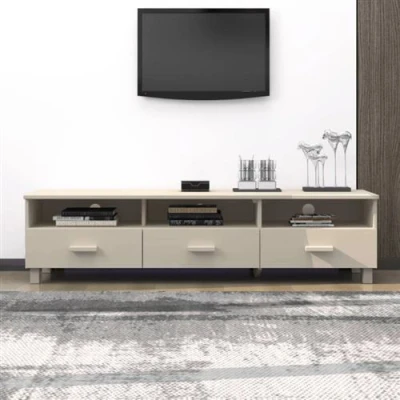Afbeelding van Tv meubel HAMAR 158x40x40 cm massief grenenhout honingbruin