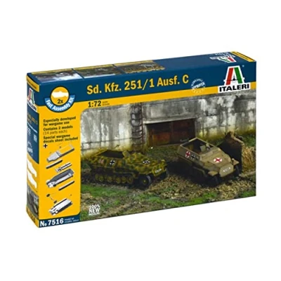 Afbeelding van Italeri Sd.Kfz. 251/1 Ausf. C 1:72 Montagekit Gepantserd gevechtsvoertuig