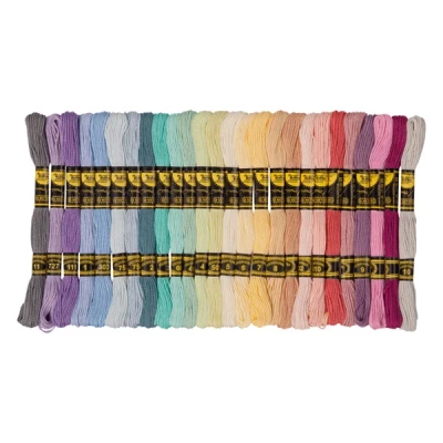 Image de Folia fil à broder pastel assortiment (52 pièces)