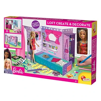 Afbeelding van Loft om milieuvriendelijk in elkaar te zetten en versieren Barbie stevig karton met Barbiepop LISCIANI