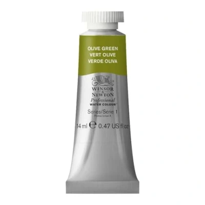 Afbeelding van Winsor &amp; Newton Professionele aquarelverf, hoge helderheid, lichtbestendig, archiefkwaliteit, tube van 14 ml, kleur olijfgroen