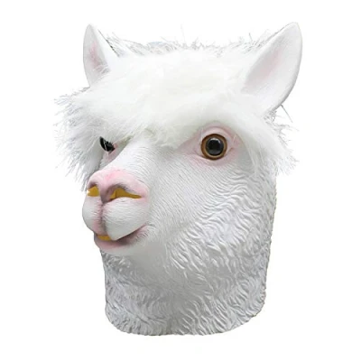 Afbeelding van HAORONG Fancy latex feestmasker Alpaca