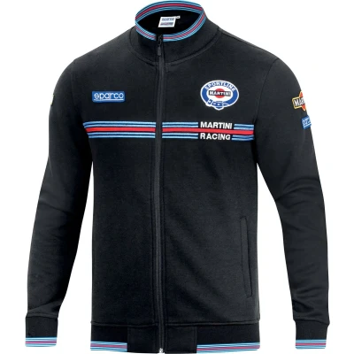 Afbeelding van Sparco Martini Racing Sweater met Rits XXXL Zwart Iconisch Sweatshirt Volledige