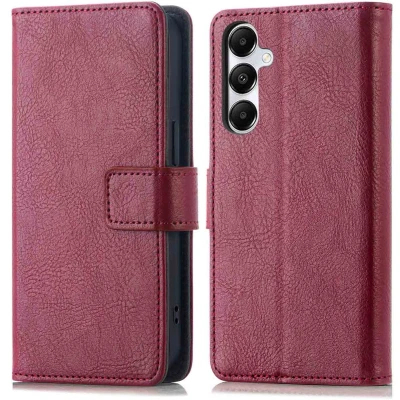 Afbeelding van imoshion Hoesje Geschikt voor Samsung Galaxy A56 Met Pasjeshouder Luxe Bookcase Donkerrood