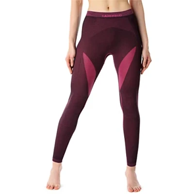 Afbeelding van Ladeheid Thermobroek Thermo ondergoed Dames Legging Zwart/Roze M LA LA40 WOMEN Pants