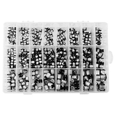 Afbeelding van 400 stks SMD Topincn Elektrolytische Condensator 24 Waarden Condensatoren Assortiment Kit Box Serie 1uf electrosmart
