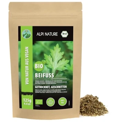 Image de Alpi Nature Armoise BIO Thé 125g, Herbe d&#039;Armoise Séchée et Coupée, Artemisia Vulgaris