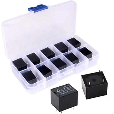 Afbeelding van GUUZI 10 Stuks Power Relais SPST PCB Type DC 12V 4 pins Mini Relay Coil JQC 3F