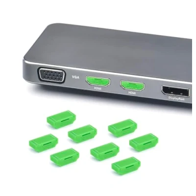 Afbeelding van Smartkeeper HMD04P1GN HDMI poortslot Set van 10 stuks Groen Zonder sleutel