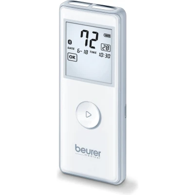 Afbeelding van Beurer ME 90 Bluetooth® Mobiel ECG apparaat Hartritme meter Hartslagmeter Eenvoudig in gebruik 30 sec. HealthManager Pro app / PC software via USB Incl. batterijen 5 Jaar garantie