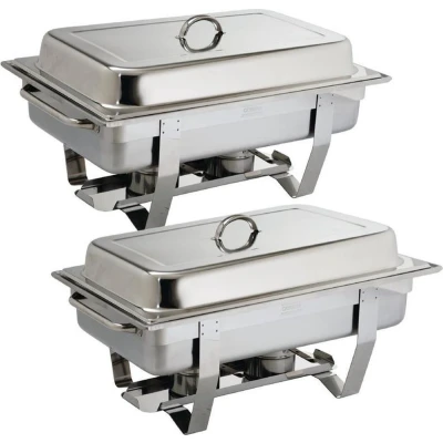 Afbeelding van Olympia Milan chafing dish set GN 1/1 (2 stuks)