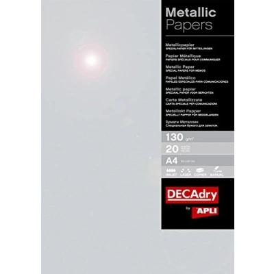 Afbeelding van DECAdry Metallic Papier Zilver 20 vel