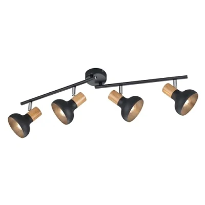 Afbeelding van Plafondlamp Latika 2 lichts zwart R81522032