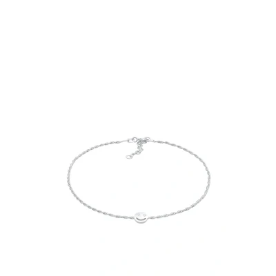 Afbeelding van Elli Emoji Basic Enkelbandjes, Dames, Maat: 22, Silber