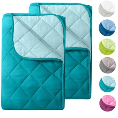 Afbeelding van wometo Zomerdekbed van microvezel in omkeerbaar design, 155 x 220 cm, OekoTex, groen en lichtgroen, wasbaar op 95 C, voor camping warme dagen, bruikbaar zonder