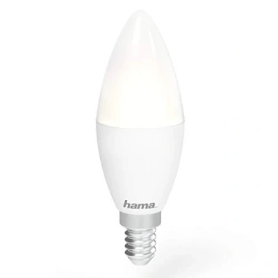 Afbeelding van Hama Wi Fi Smart LED Lamp E14 5,5W Dimbare gloeilamp kaars 470lm 2700K / 6500K Kleurtemperatuur Solution App en Spraakbesturing Geschikt voor Apple Home, Alexa, Google Assistent Wit