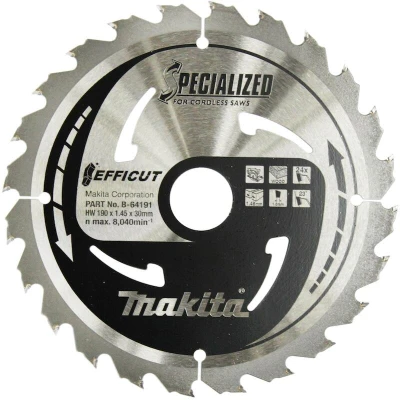 Afbeelding van Makita Efficut Zaagblad Cirkelzaag 190x30x1,5mm 24T