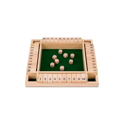 Afbeelding van Shut the Box Houten Dobbelspel, 4 spelers