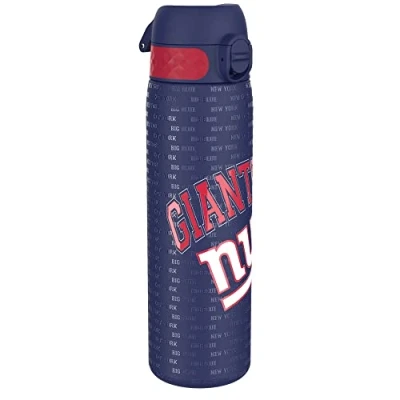 Afbeelding van ION8 Drinkfles van roestvrij staal, 600 ml, lekvrij, gemakkelijk te openen, veilige vergrendeling, vaatwasmachinebestendig, draaggreep, duurzaam, 3D motief NFL, reuzen