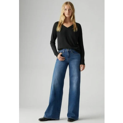 Afbeelding van Levi&#039;s 318 Shaping WIDE LEG Flared Jeans, Dames, Maat: 29x30, Tall glass of water