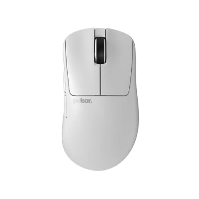Afbeelding van Pulsar Gaming Gears Xlite v4 Draadloze gamingmuis, ultralicht, 54 g, ergonomisch, optische schakelaar, 32.000 dpi, 750 IPS, XS 1 sensor, 8K compatibel (maat M, wit)