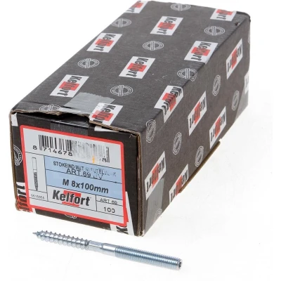 Afbeelding van Kelfort Stokeind verzinkt 69 gram M8 x 100mm