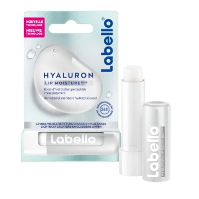 Image de LABELLO hydratant Hyaluron (1 x 5,2 g), Baume à lèvres la formule ultra hydratante et repulpante, Soin l’Acide Hyalyronique pour des lisses